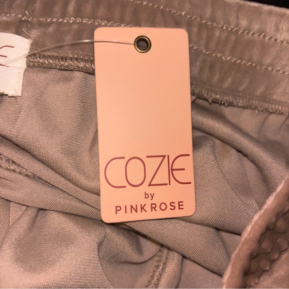 Cozie by Pink Rose Cozy Tan Women's Pants - Picture 3 of 5